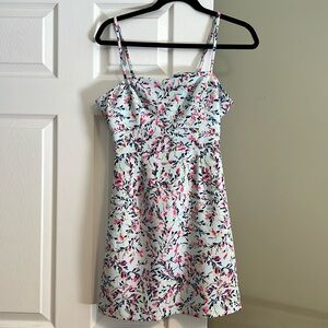 French Connection Flores Whisper tie back mini dress